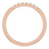 14K Rose 1/6 CTW Natural Diamond French-Set Anniversary Band